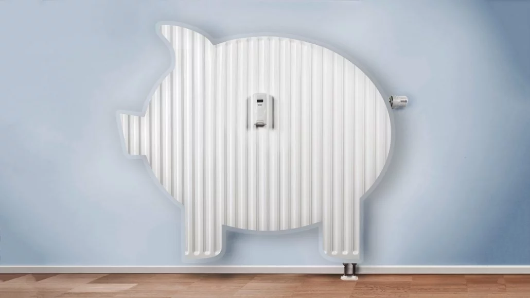 Energiesparen Heizung Sparschwein